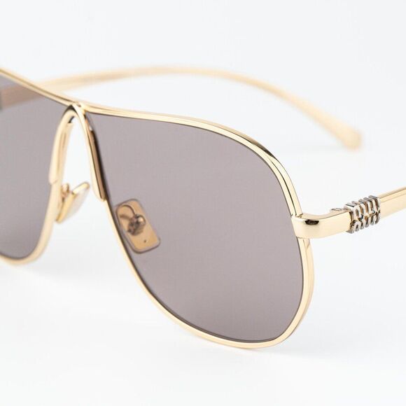 Miu Miu Women Sunglasses Gold Purple Brown Pilot MUA56S 5AK20I NEW AUTHENTIC main image 6